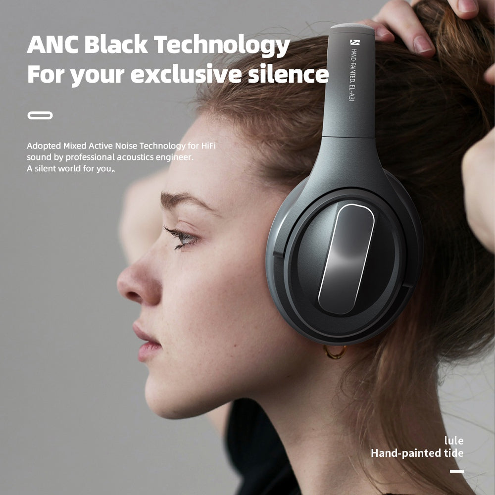 EL-A3i Over-Ear Wireless Headset Bluetooth ANC Earphone HiFi Stereo Sound Noise Cancelling Gaming Headphone EL-A3i Over-Ear Wireless Headset Bluetooth ANC Earphone HiFi Stereo Sound Noise Cancelling Gaming Headphone